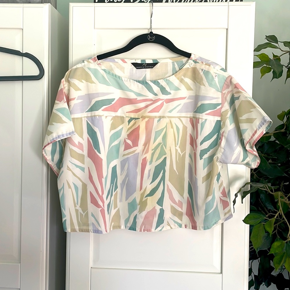 Pastel Patterned Crop